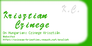 krisztian czinege business card